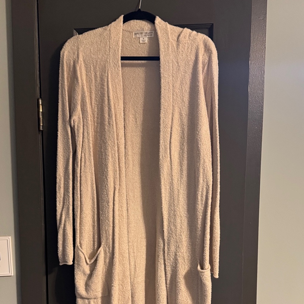Women's Cream Open Front Sweater